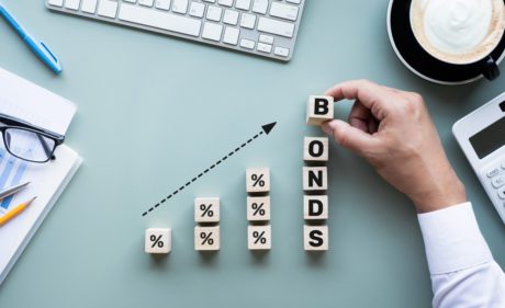 Bonds or financial management concepts. investment plan.money market forecasting