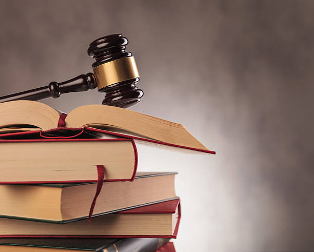 Stack of books with a gavel, representing educational law